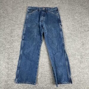 Roundhouse Jeans Mens 32x28 Blue Relaxed Fit Carpenter Straight Leg Denim USA